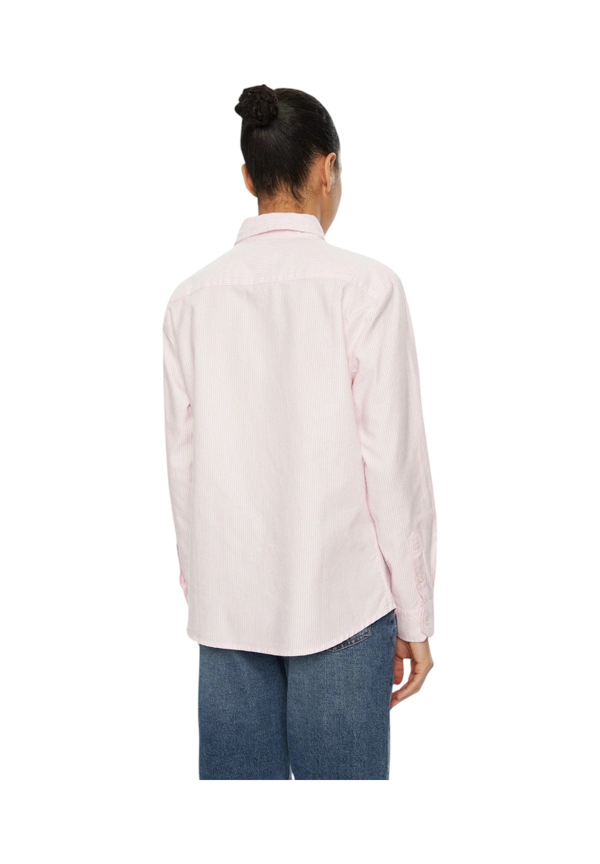 Camicia a Maniche Lunghe Tjw Reg Oxford Shirt DW0DW19890 Pink, White Stripe