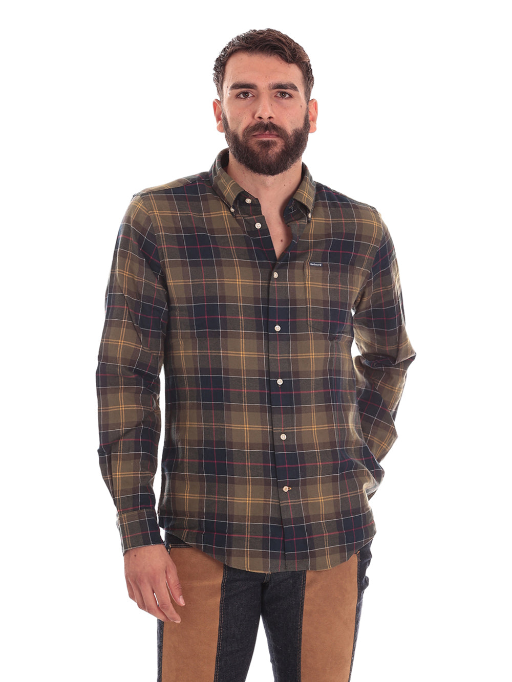 Barbour Camicia Fortrose Msh4991 Marrone