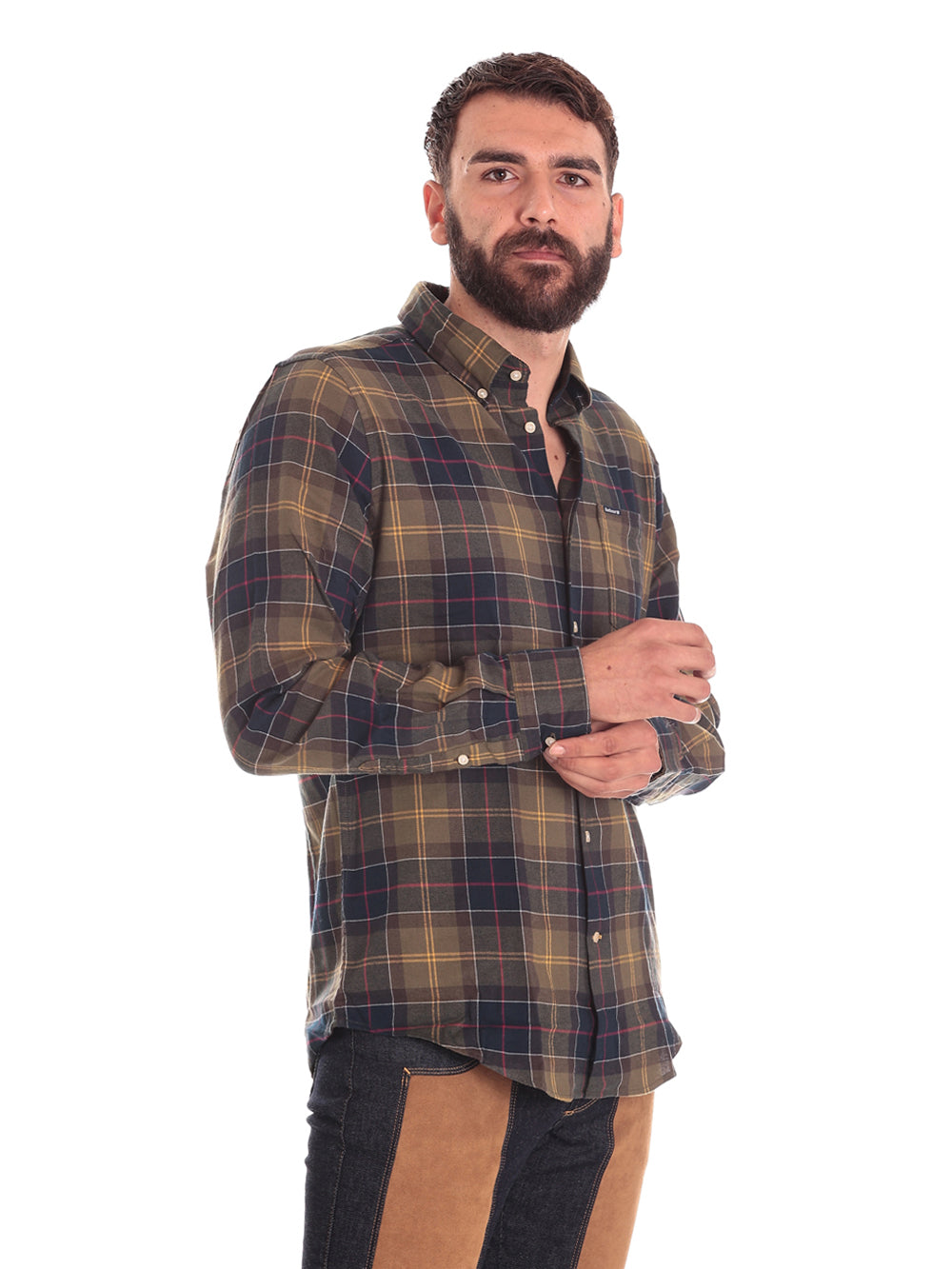 Barbour Camicia Fortrose Msh4991 Marrone